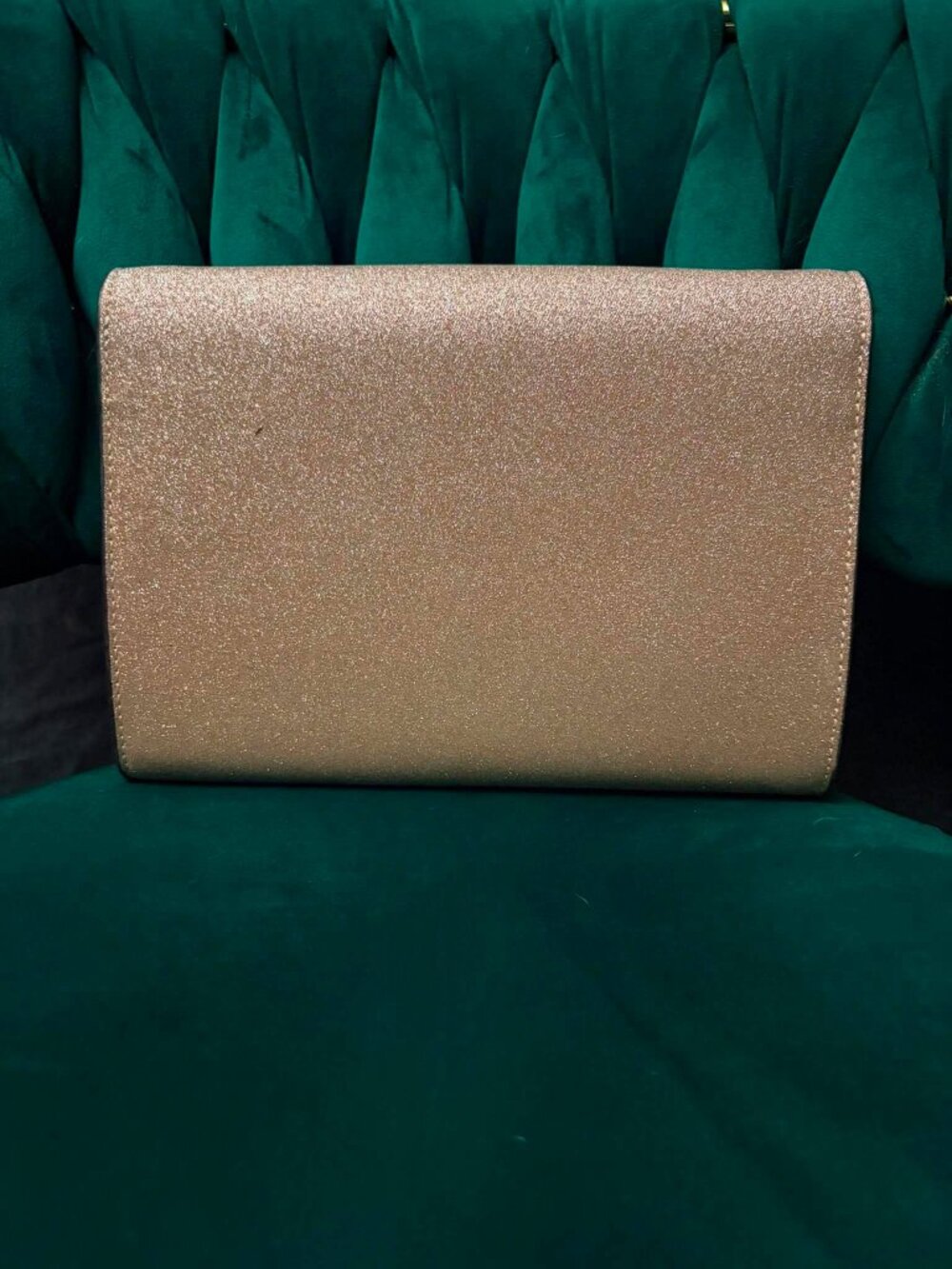 Kate Spade New York Glitter Metallic Envelope Crossbody Clutch Champagne Gold - Picture 4 of 9